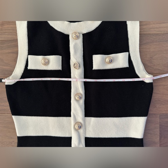 Endless Rose Black and Cream Mini Dress - Picture 9 of 11